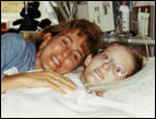 Susan and Heather in the hospital