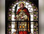 saint valentine stained glass